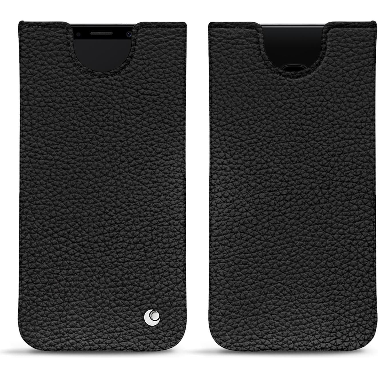 Noreve Lederschutzhülle (Samsung Galaxy S9+), Smartphone Hülle, Schwarz