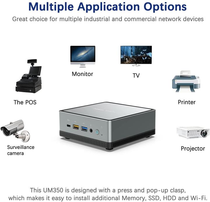 Produktbild Minisforum Mini PC UM350 (Ryzen 5 3550H, 16+512GB)