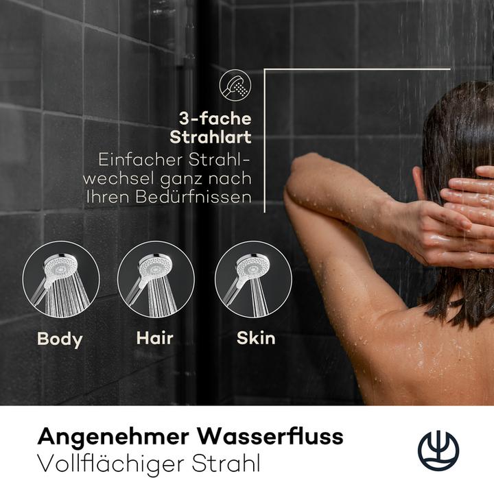 Immagine prodotto Kludi X3 Soffione doccia (3 Tipi di raggi, 15 l/min)