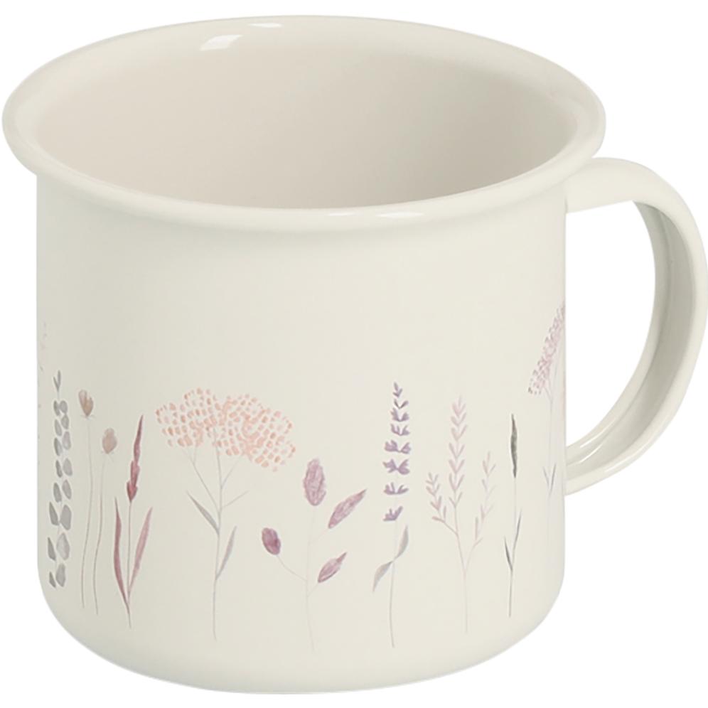 Zeller Present Tasse Flowers 320 ml Metall ø 9x8 cm, Tazza, Bianco