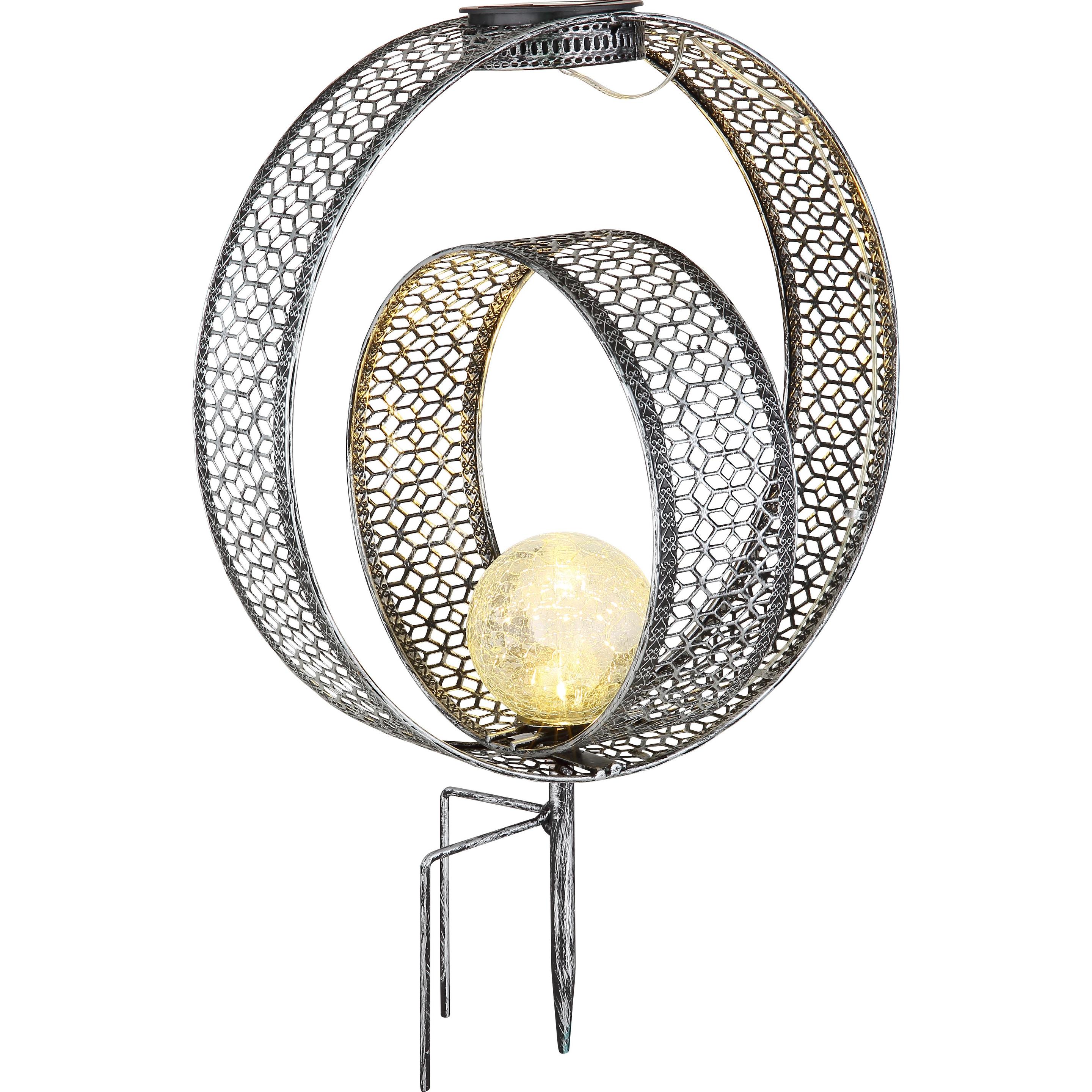 Globo, Gartenbeleuchtung, Solarleuchte Metall Silberfarben, 1xled (IP44)