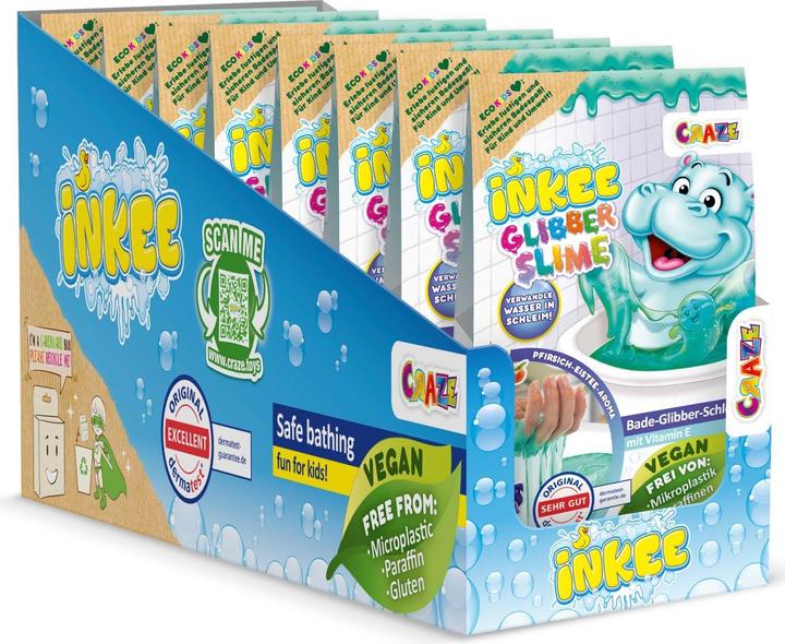 Actual product image Craze Inkee Bath Goo Slime Hippo