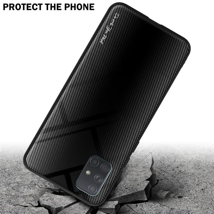 Actual product image Cadorabo TPU Striped Glass Cover (Samsung Galaxy A71)