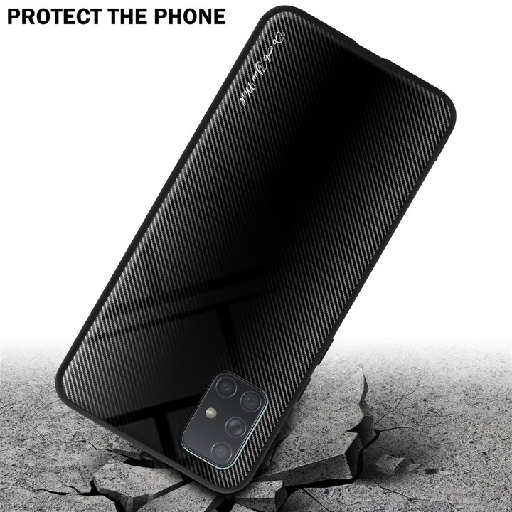 Productafbeelding Cadorabo TPU gestreepte glasplaat (Samsung Galaxy A71)