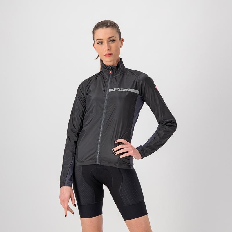 Castelli, Damen, Velojacke, quadra tretch W Jacket (S), Grau, S