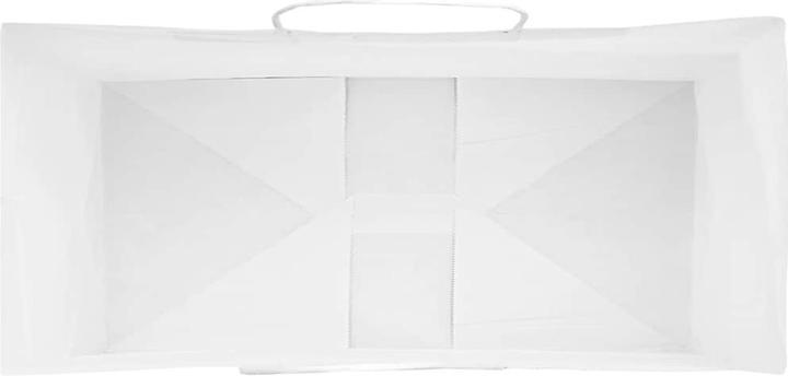 Produktbild VidaXL Kraftpapiertüten 50 Stk. mit Henkel Weiss 18x8x22 cm Papiertüte (Geschenktüte, 50 x)