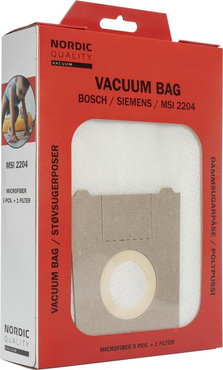 Produktbild Deltaco MSI 2204 Vacuum cleaner bags, 5 bags + 1 filter (6 x)