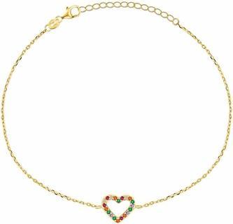 Produktbild Brilio Silver - Charming gold plated heart bracelet BRC39YRBW