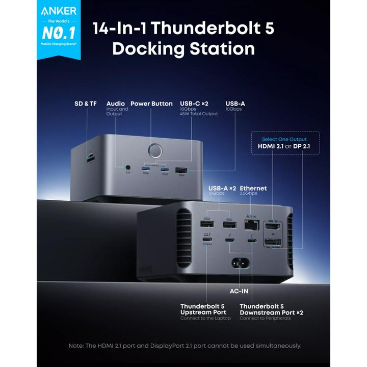 Immagine prodotto Anker Prime TB5 (USB-C, 12 porte)