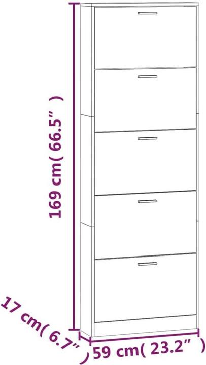 Actual product image vidaXL Sofia (59 x 17 x 169 cm)