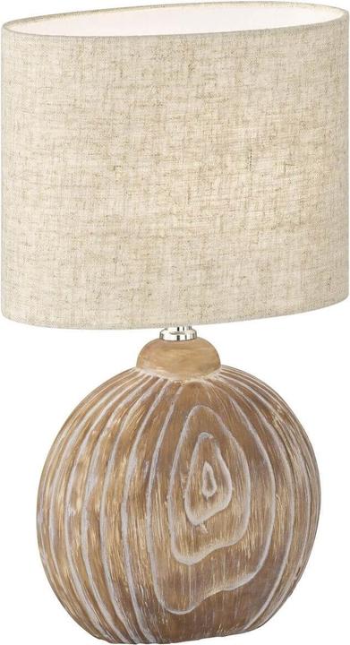 Produktbild Fischer & Honsel Honsel Tischleuchte Tobse - holzfarben/Stoffschirm Leinen sandfarben (50606) (E14)