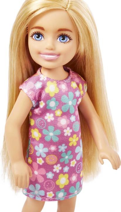 Produktbild Barbie Puppe im lila geblümten Kleid und blonden Haaren
