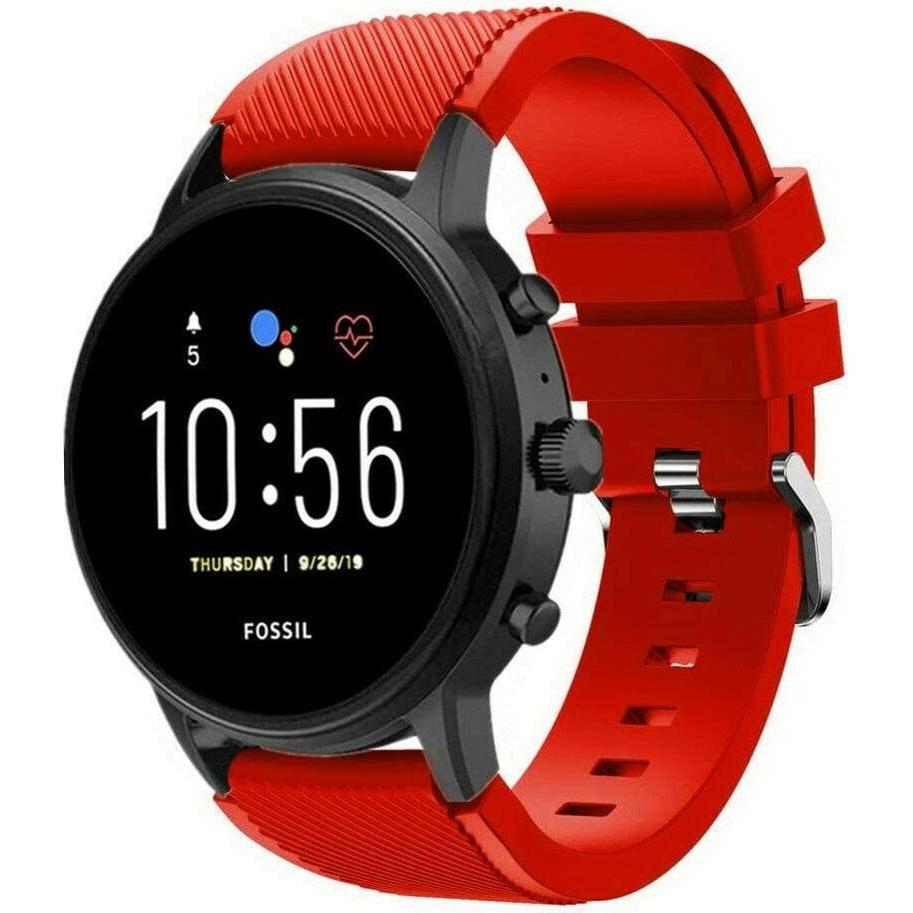 Strap-it Silikonarmband (22 mm, Silikon), Uhrenarmband, Rot