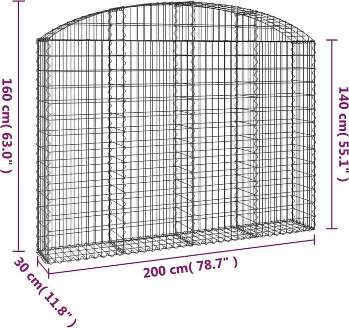 Produktbild vidaXL Gabionenkorb