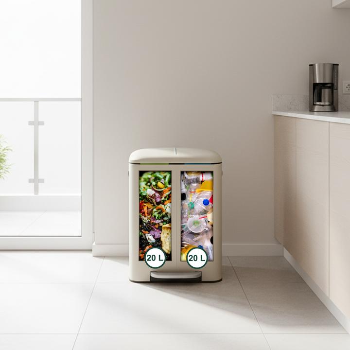 Produktbild Relaxdays Mülleimer 2 Fächer (20 l)