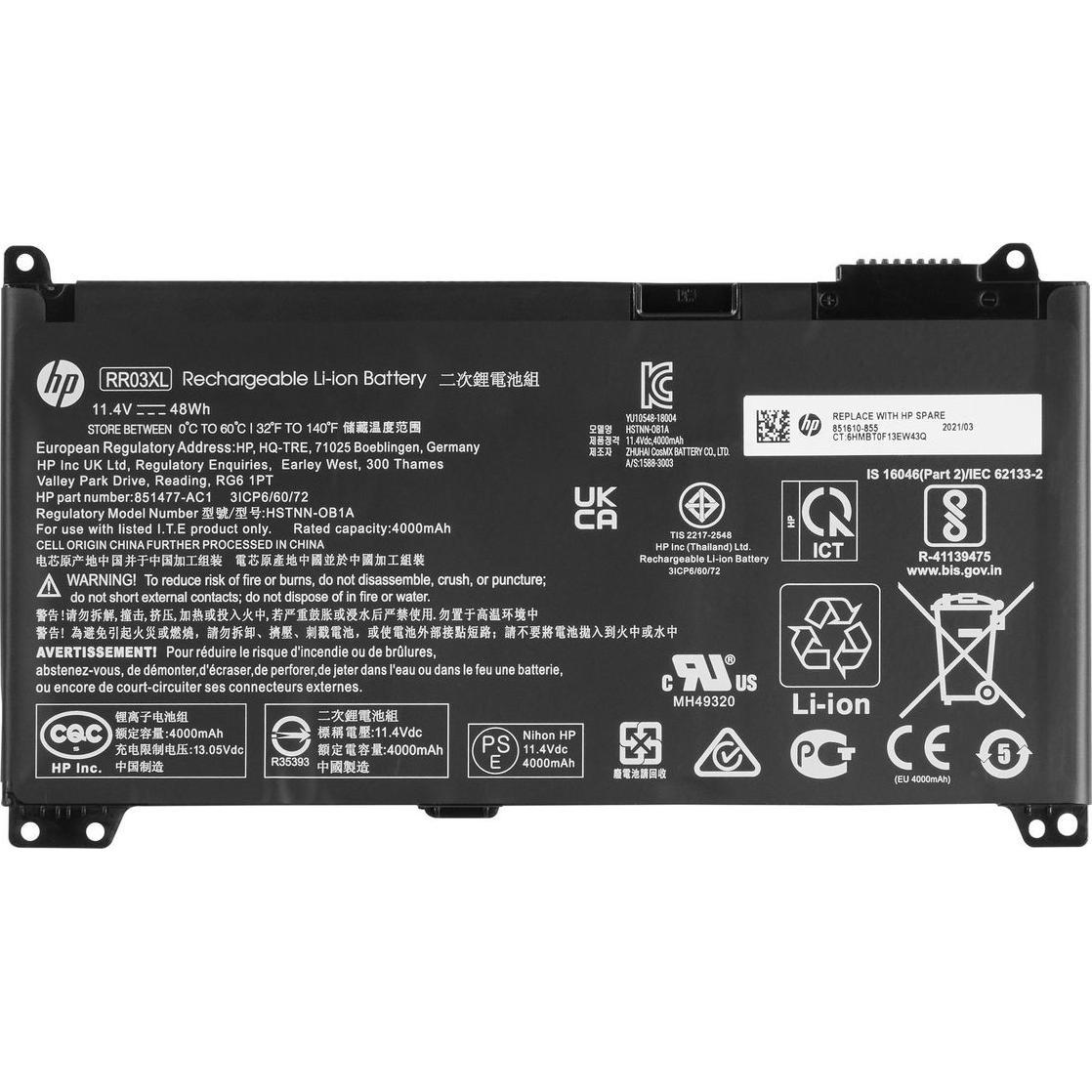 HP ASSY-BATT 4C 48WH (4 Zellen), Notebook Akku