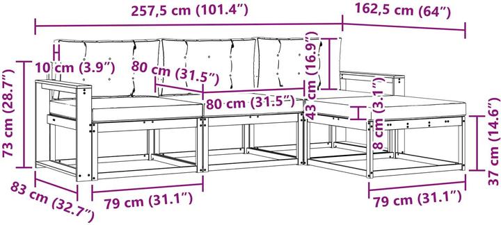 Produktbild vidaXL Outdoor-Sofa