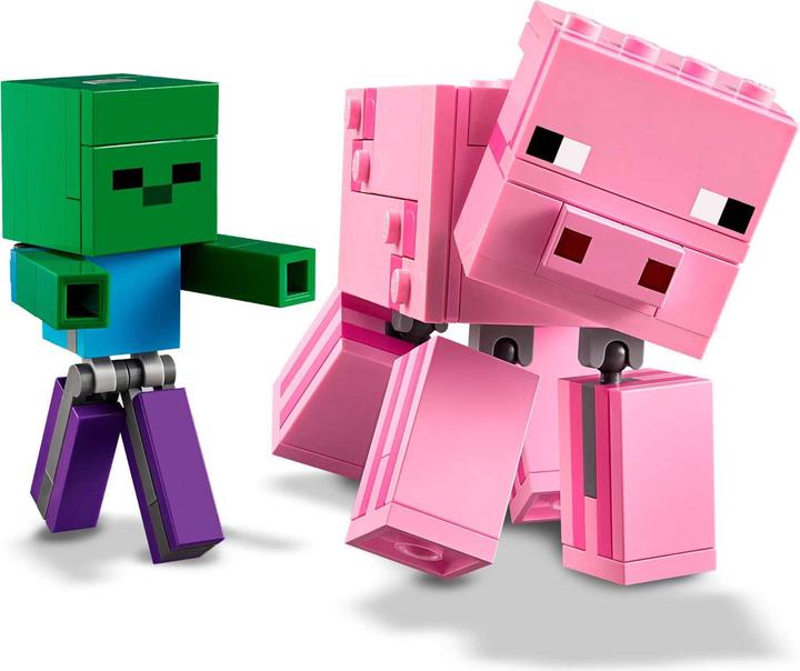 Actual product image LEGO BigFig pig with zombie baby (21157, LEGO Minecraft)