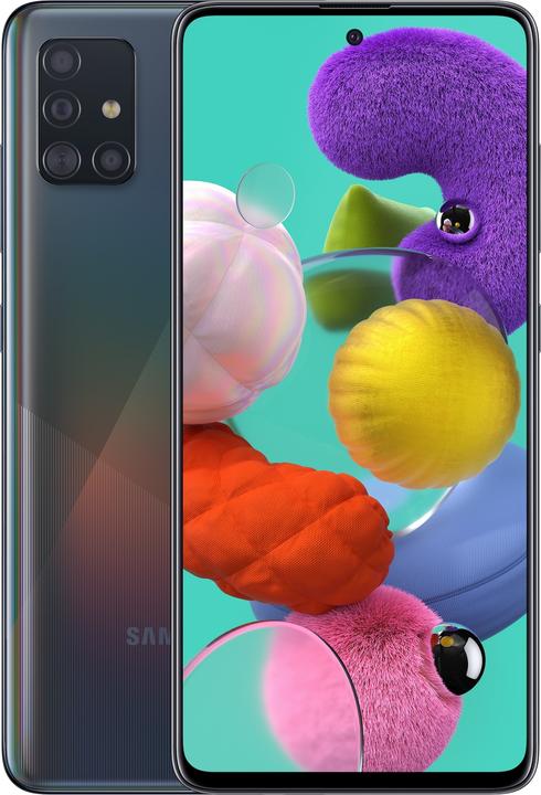 Actual product image Samsung Galaxy A51 EU (128 GB, Prism Crush Black, 6.50", Dual SIM, 48 Mpx, 4G)