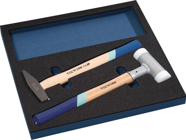 Tecwerk Werkzeugmodul 2-teilig 1/3-Modul Schon- / Schlosserhämmer