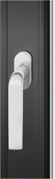 Produktbild Magni Fenstergriff ovale Ros. 7mm Stift. 10mm Nocken Stiftüberstand 24-38mm Edelstahl fein matt