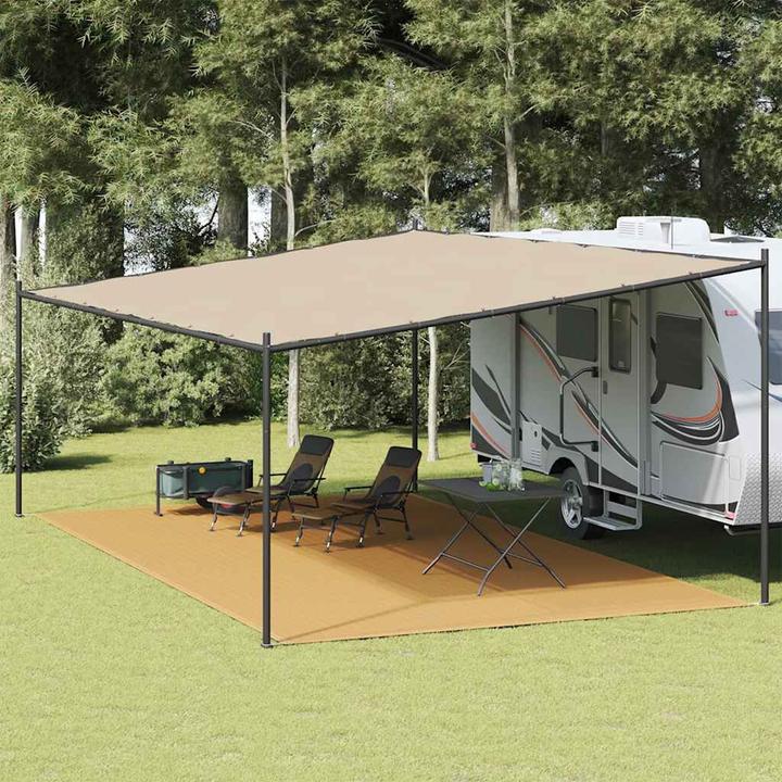 Produktbild vidaXL Zeltteppich Sandfarbe 400x800 cm HDPE