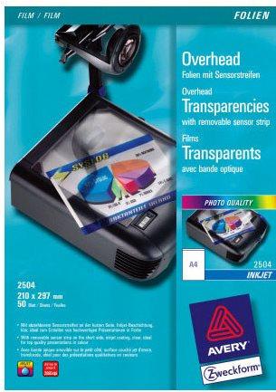 Actual product image Avery Overhead transparencies