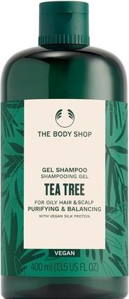 Produktbild The Body Shop Tea Tree Purifying & Balancing Shampoo Gel für fettiges Haar und Kopfhaut (400 ml, Flüssiges Shampoo)