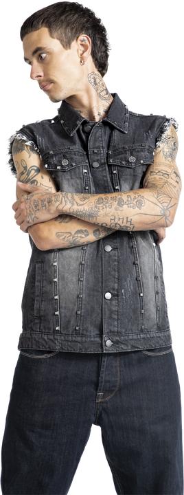 Produktbild Black Premium Vest with pyramid studs (S)