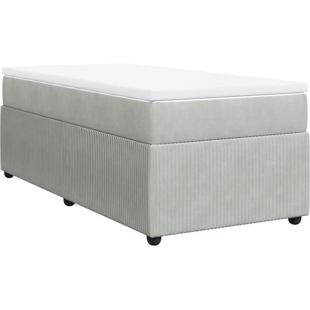 Thumbnail - VidaXL, Bett, Bo x springbett mit Matratze 100 x 200 cm Samt (100 x 200 cm)