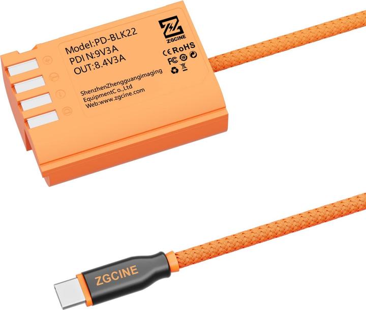 Produktbild ZGCine USB-C To BLK22 Dummy Battery Cable (PD-BLK22) (0.60 m)