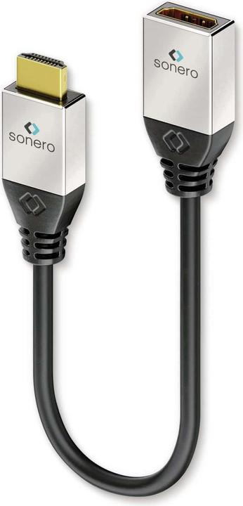 Image du produit Sonero Adaptateur HDMI connecteur métallique, 0,25 m, mâle/femelle (0.25 m, HDMI, 2.0)