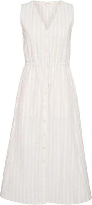 Image du produit Part Two Robe mi-mollet ajustement régulier à rayures blanches (40)