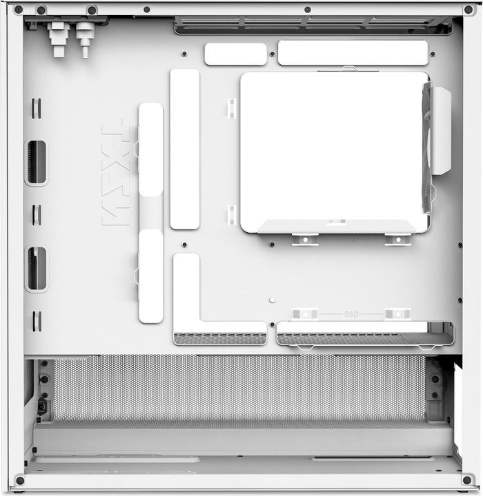 Produktbild NZXT H3 Flow (2025) All White Midi Tower ATX Gaming Gehäuse weiss mit Glasfenster (mATX, Mini-ITX)