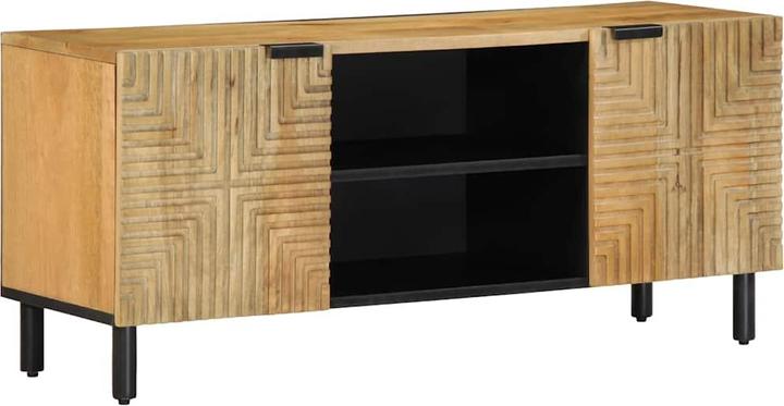 Image du produit vidaXL Meuble TV Marron 105x33x46 cm en bois massif de manguier Support TV Buffet TV (105 x 33 x 46 cm)