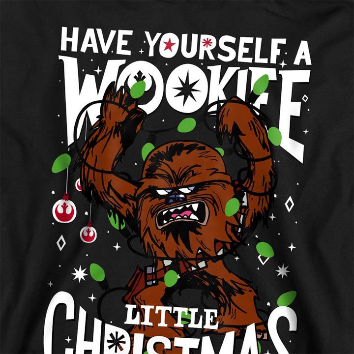 Image du produit Star Wars - Sweat à capuche motif/style Chiné A WOOKIE LITTLE CHRISTMAS - Enfant (128)