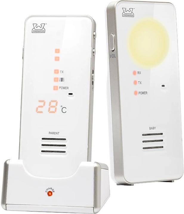 Padwico Itkuh??lytin 850, valkoinen (Babyphone Audio, 500 m)