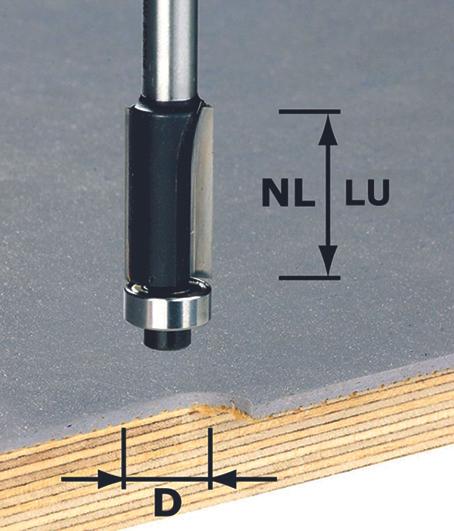Produktbild Hws Bündigfräser mit Kugellager HM-bestückt