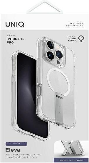 Productafbeelding Uniq etui Eleva met Vertica-standaard iPhone 16 Pro 6,3" przeźroczysty/helder doorzichtig (Apple iPhone 16 Pro)