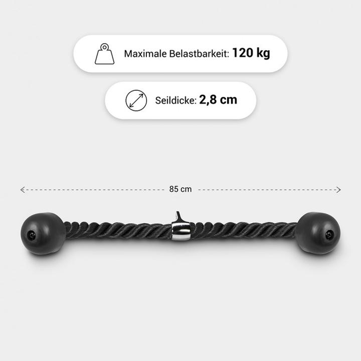 Immagine prodotto Gorilla Sports Fune in nylon tricipite / corda incl. giunto girevole