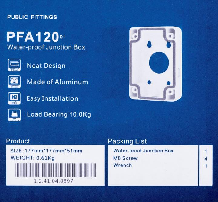 Immagine prodotto Dahua Scatola di giunzione PFA120 21210057 (Kit di montaggio)