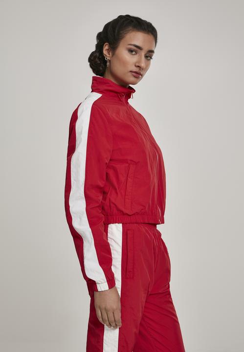 Actual product image Urban Classics Ladies Short Striped Crinkle Track Jacket (XS)
