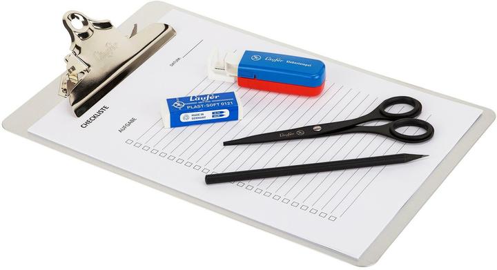 Actual product image Saunders Clipboard, aluminium, with hanging hole, silver (30.50 x 21.60 cm)