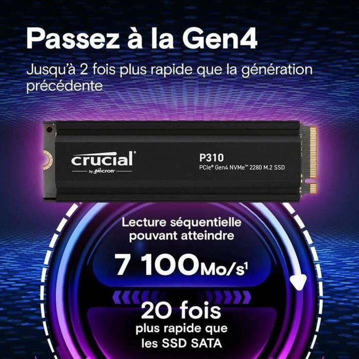Image du produit Crucial P310 (4000 Go, M.2 2280)