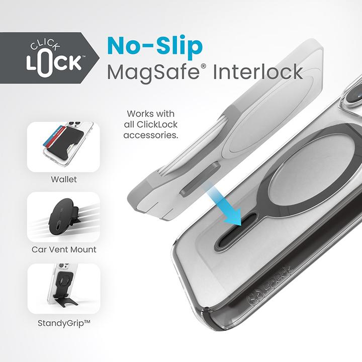 Immagine prodotto speck Custodia protettiva per iPhone 15 Pro MagSafe Presidio Perfect-Clear Click-lock Anti-rayures (Apple iPhone 15 Pro)