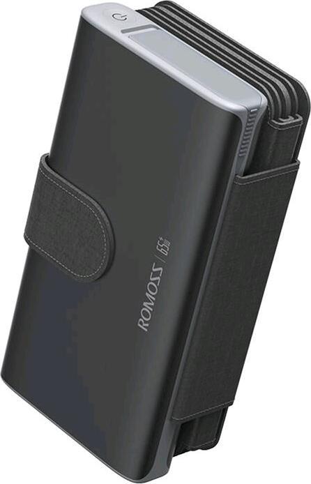 Actual product image Romoss Solar Powerbank 30000mAh 65W Black (30000 mAh, 65 W, 111 Wh)
