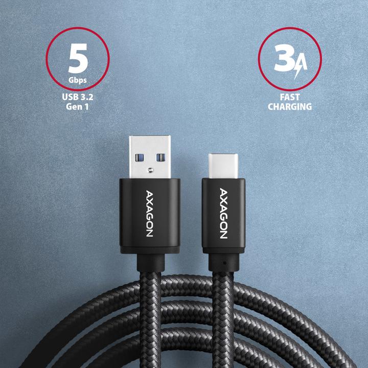 Immagine prodotto Axagon USB A — USB C (2 m, USB 3.2 Gen 1)