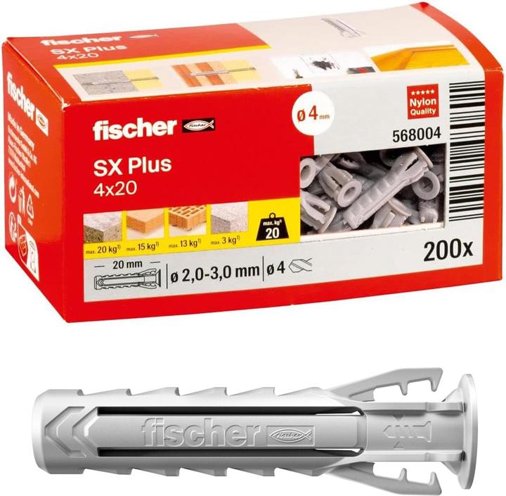 Image du produit Fischer Spreizdübel SX Plus 4 x 20 (200 pcs)