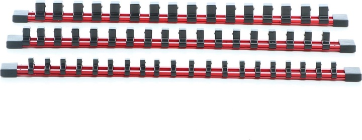 Actual product image XPOtool 3x Socket Wrench Organiser Holder for 54 Box Spanners 1/2", 1/4", and 3/8" metric/imp