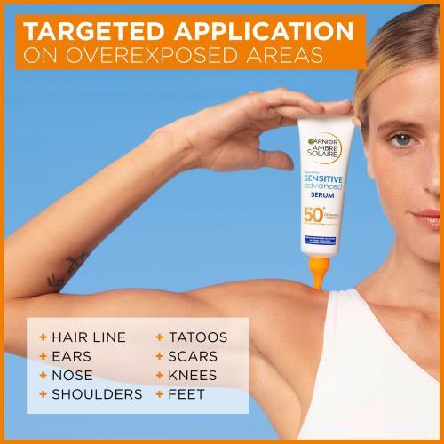 Actual product image Garnier Ambre Solaire Sensitive Advanced expert+ (Sun cream face, SPF 50, 125 ml, 161 g)
